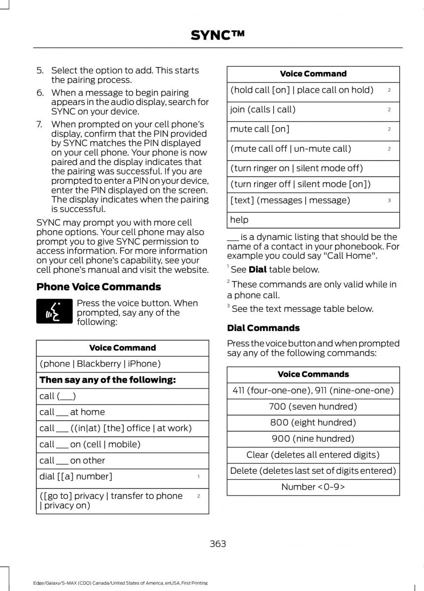 Forde Edge II owners manual / page 366