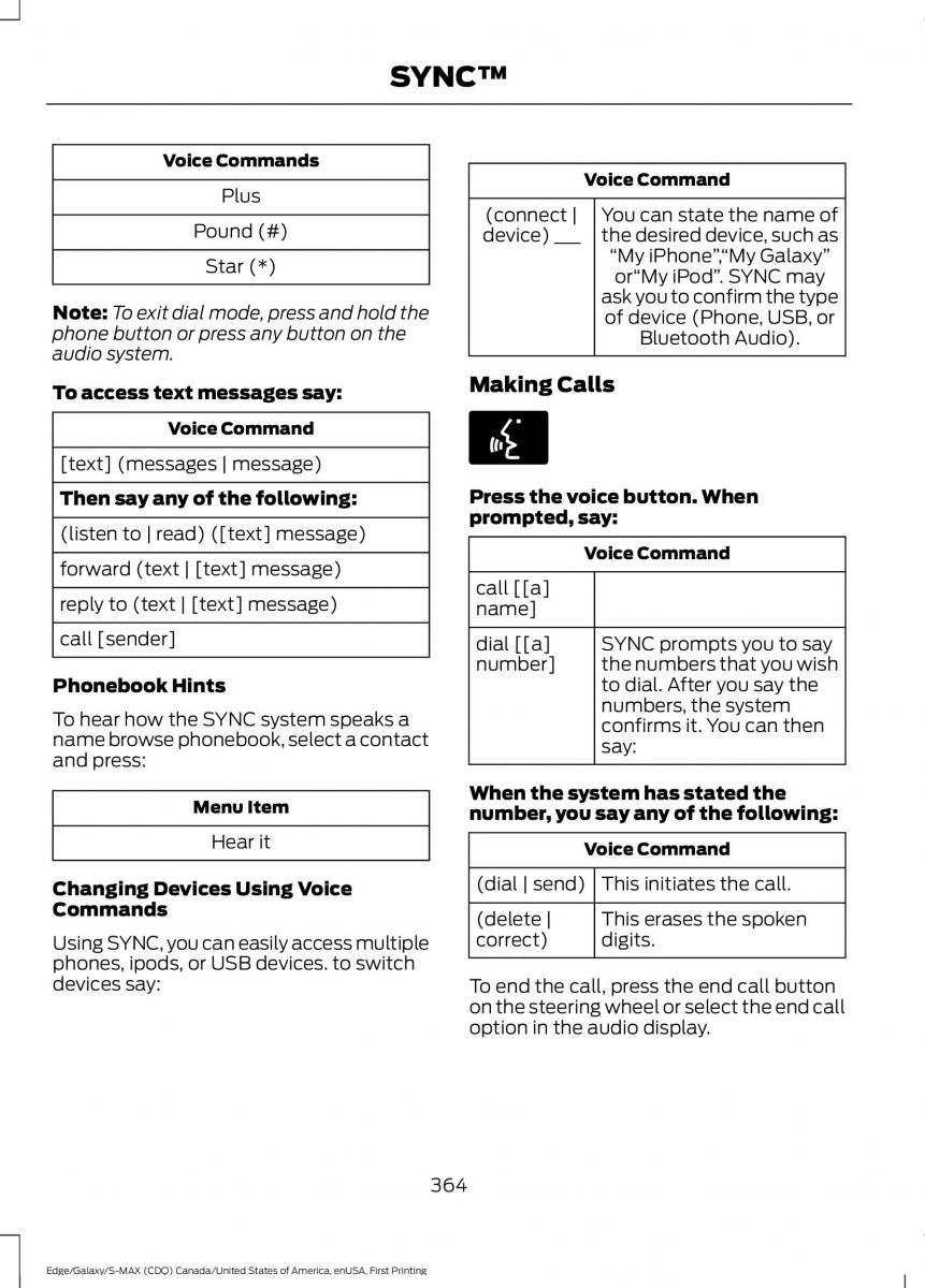 Forde Edge II owners manual / page 367