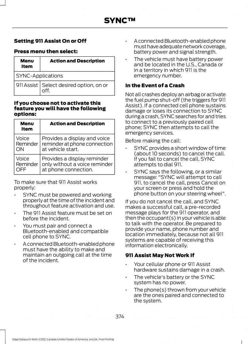 Forde Edge II owners manual / page 377