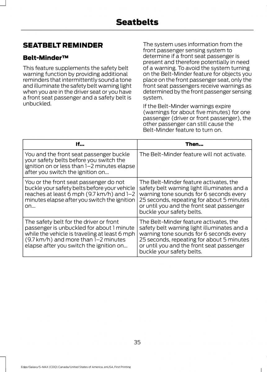 Forde Edge II owners manual / page 38