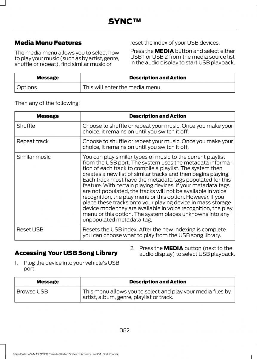 Forde Edge II owners manual / page 385