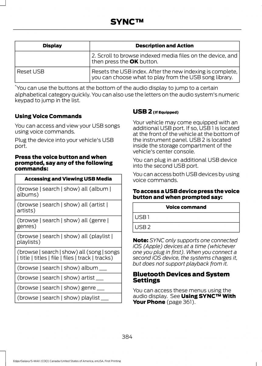 Forde Edge II owners manual / page 387