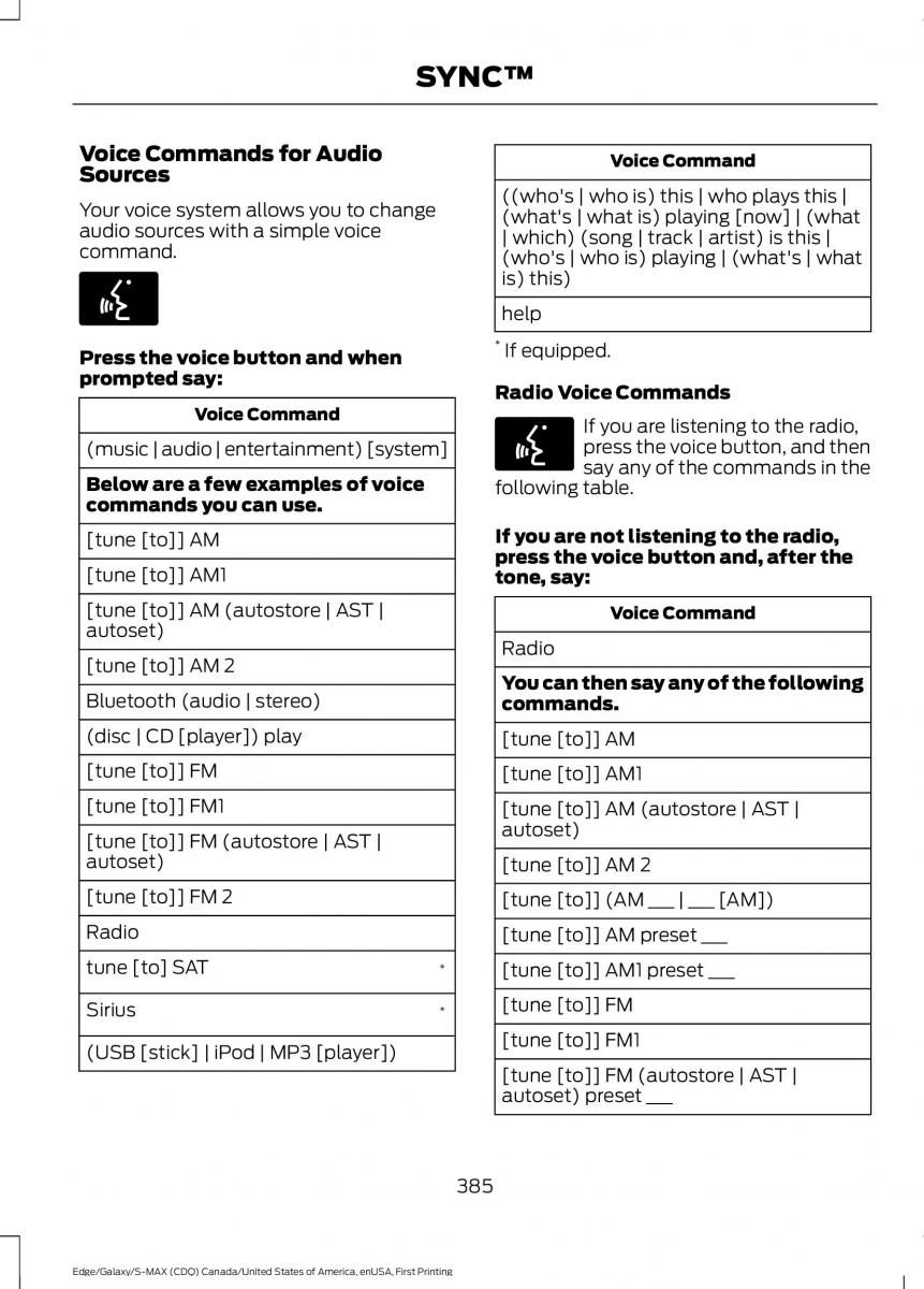 Forde Edge II owners manual / page 388