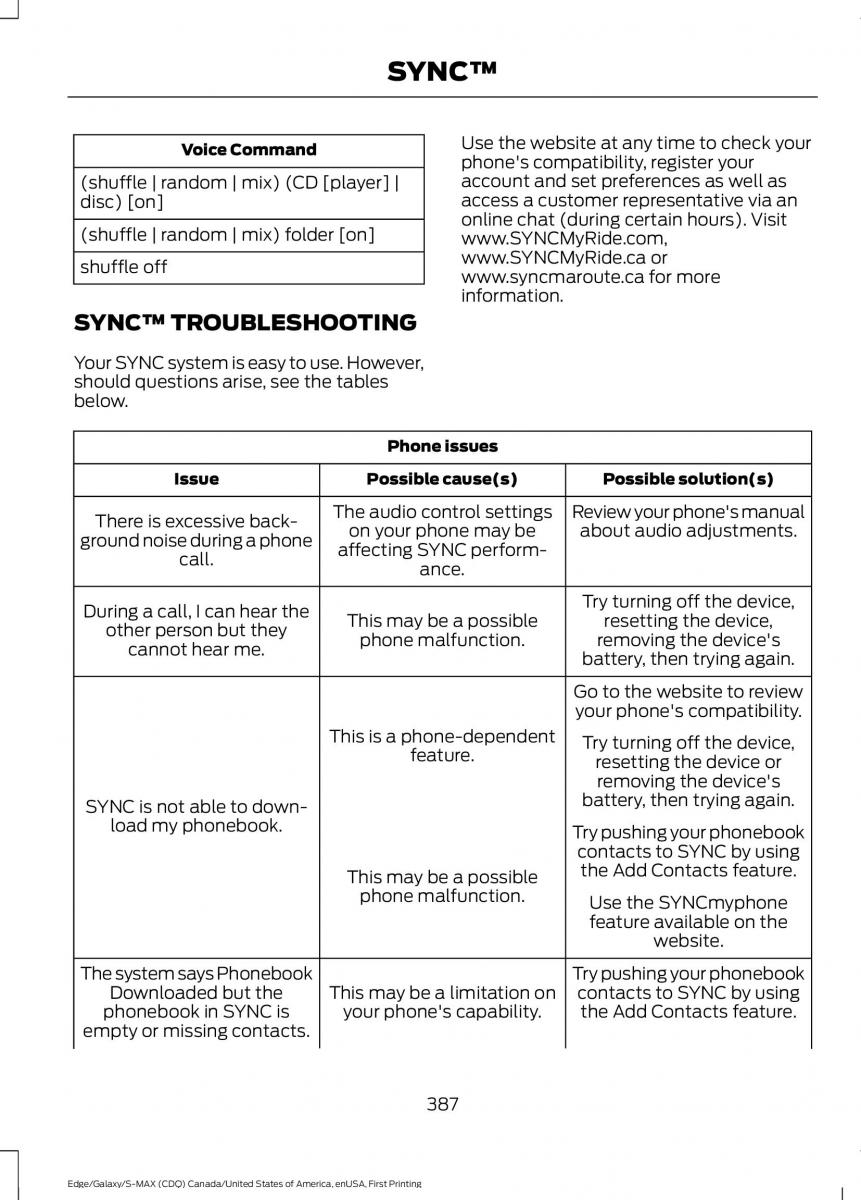 Forde Edge II owners manual / page 390