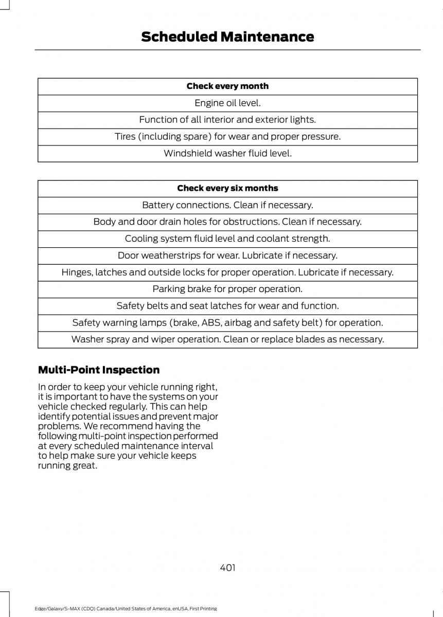 Forde Edge II owners manual / page 404