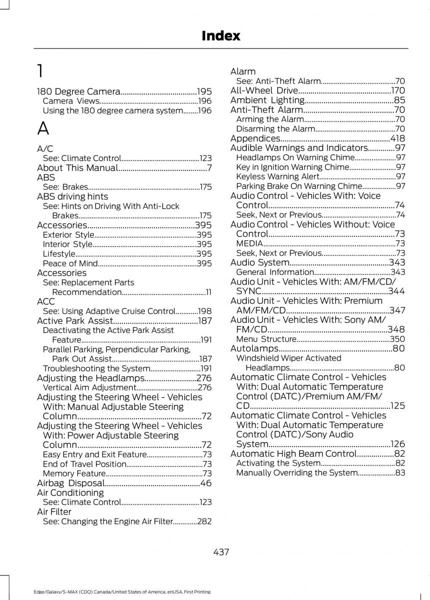 Forde Edge II owners manual / page 440