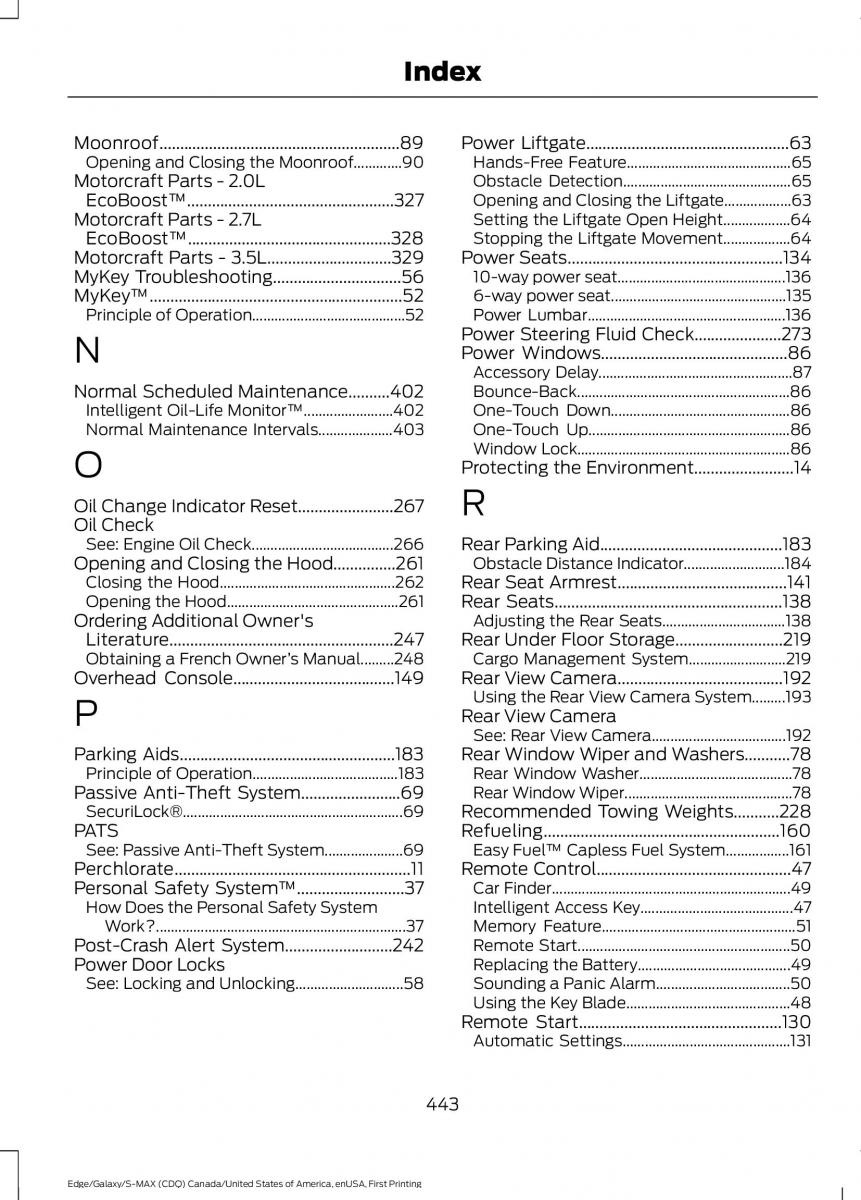 Forde Edge II owners manual / page 446