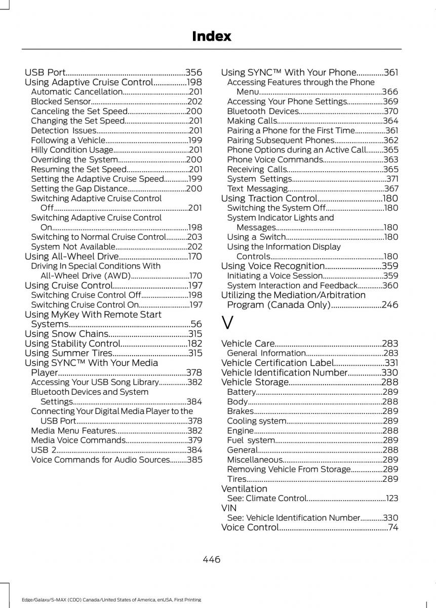 Forde Edge II owners manual / page 449