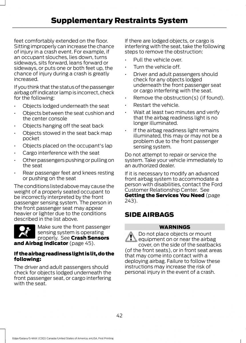 Forde Edge II owners manual / page 45