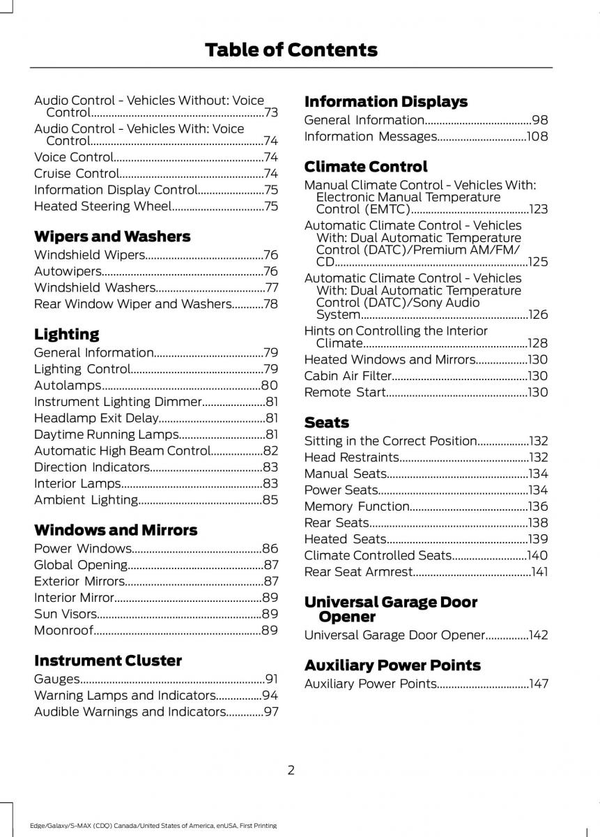 Forde Edge II owners manual / page 5