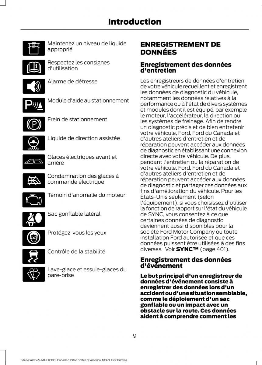 Forde Edge II manuel du proprietaire / page 12