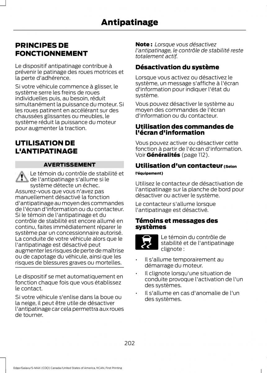 Forde Edge II manuel du proprietaire / page 205