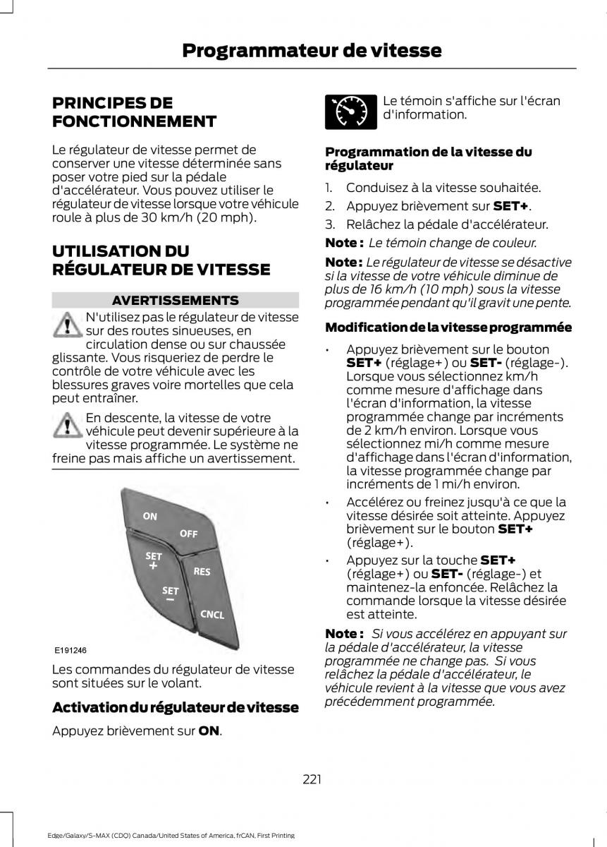 Forde Edge II manuel du proprietaire / page 224