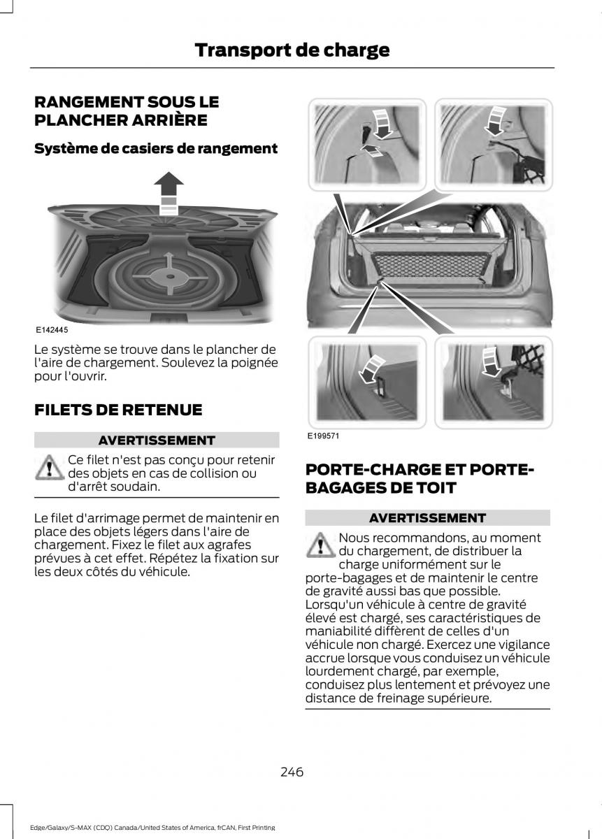 Forde Edge II manuel du proprietaire / page 249