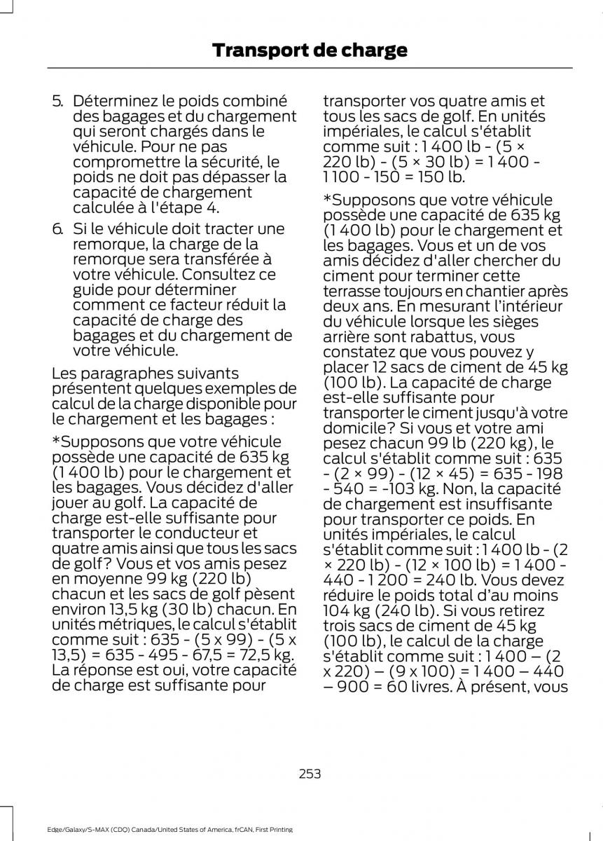 Forde Edge II manuel du proprietaire / page 256