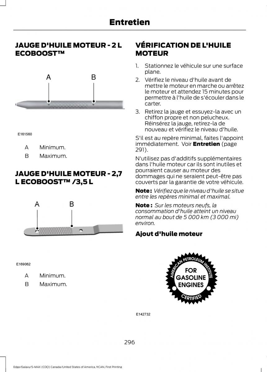 Forde Edge II manuel du proprietaire / page 299