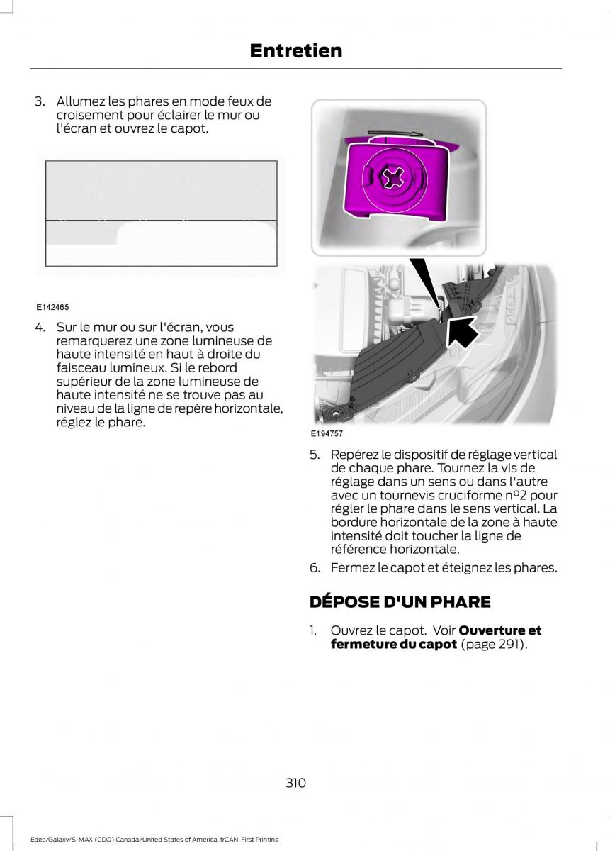 Forde Edge II manuel du proprietaire / page 313