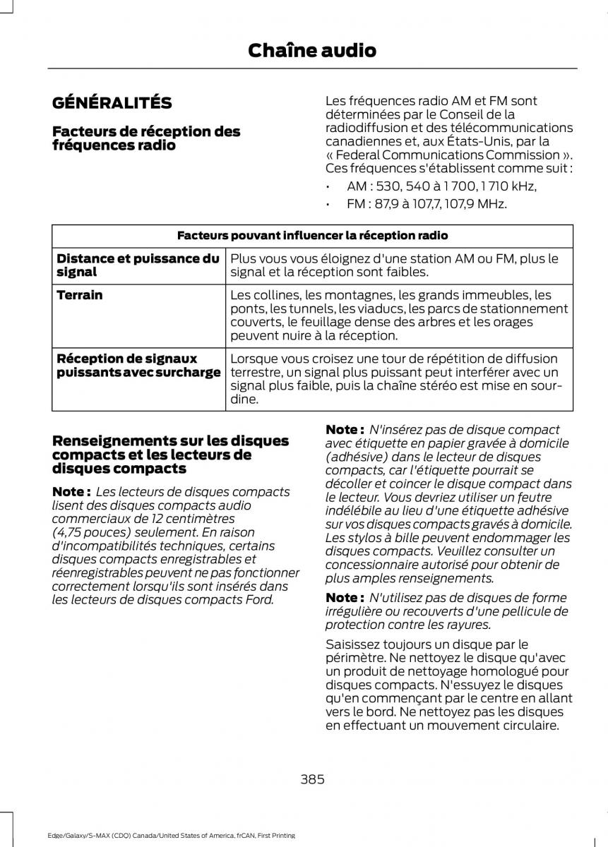 Forde Edge II manuel du proprietaire / page 388