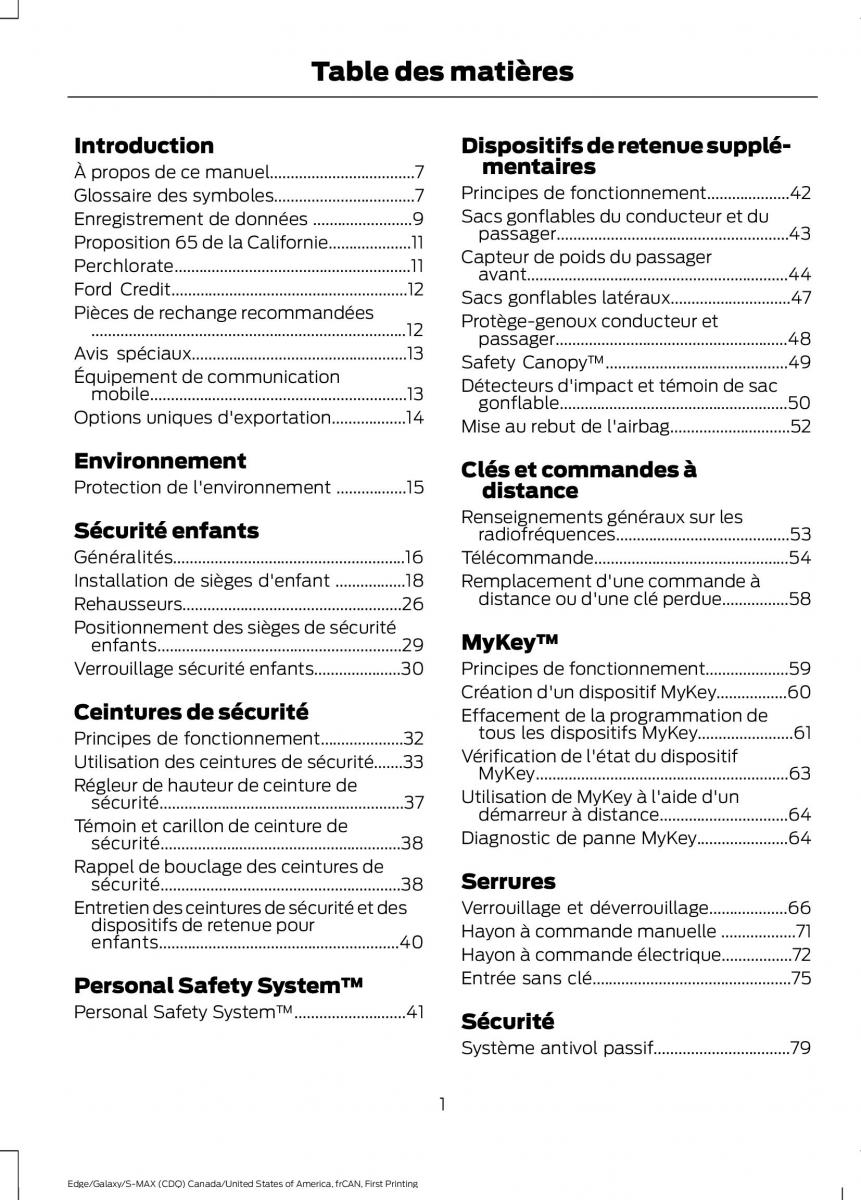 Forde Edge II manuel du proprietaire / page 4