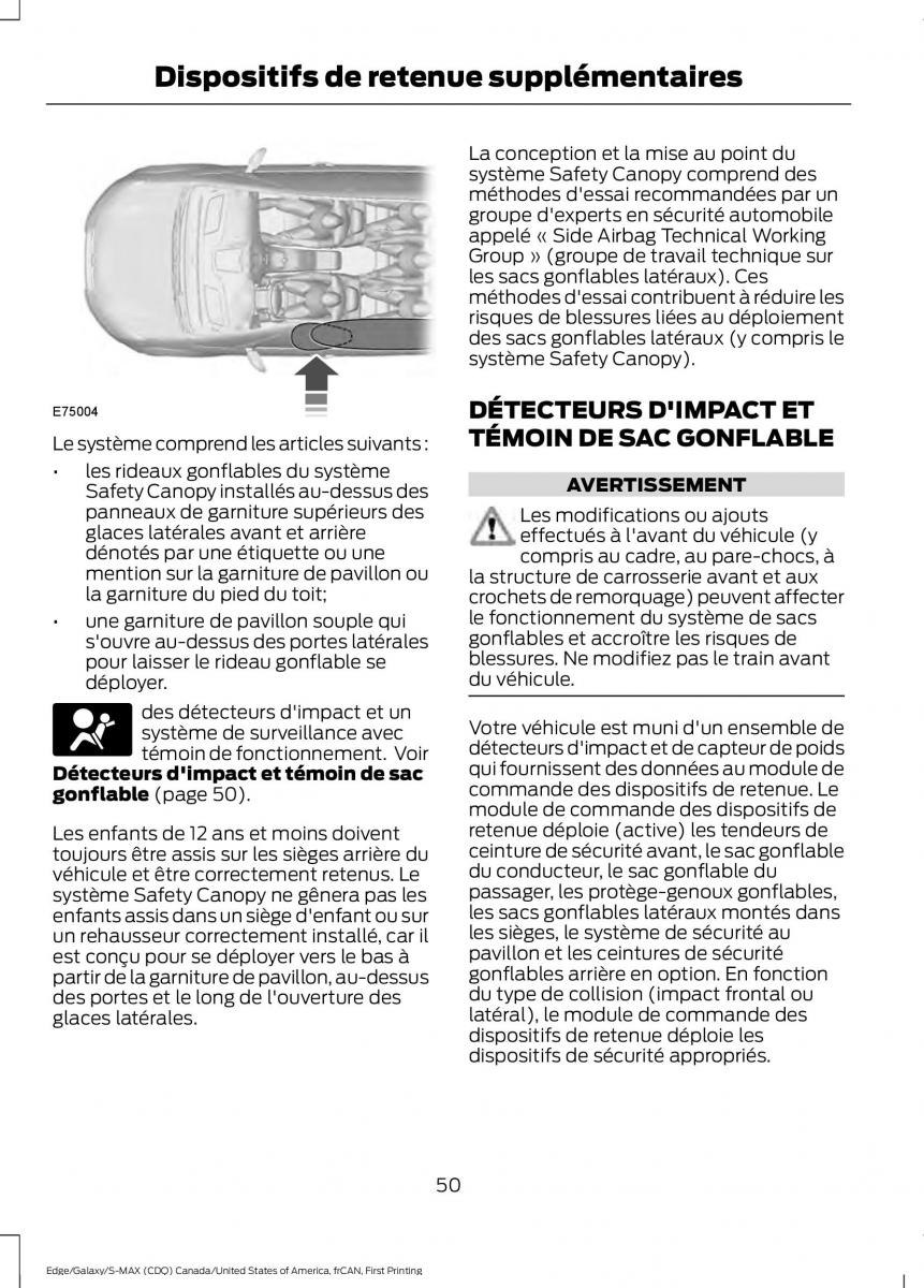 Forde Edge II manuel du proprietaire / page 53