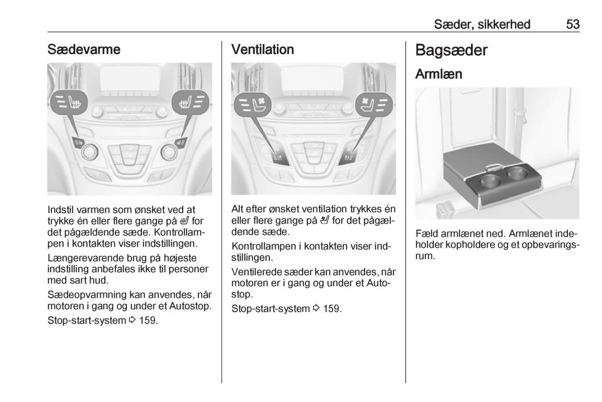 Opel Insignia A Bilens instruktionsbog / page 55