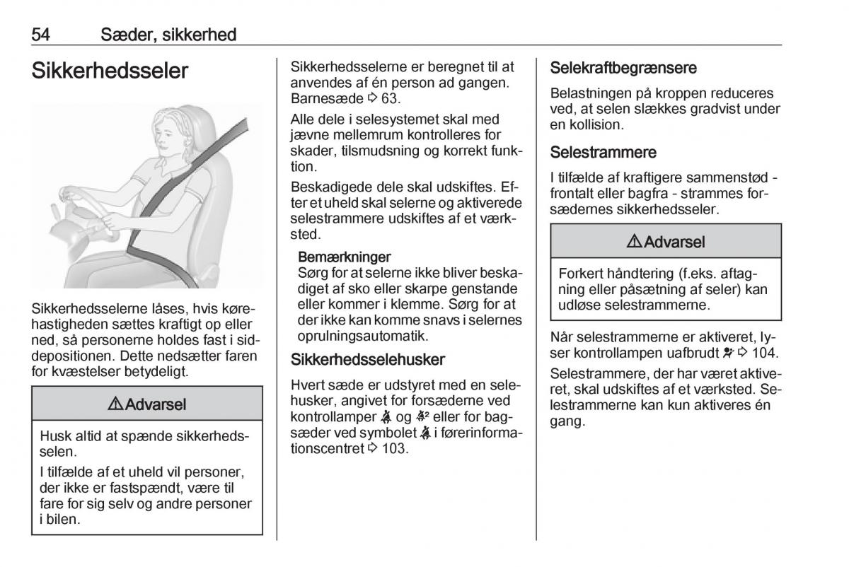 Opel Insignia A Bilens instruktionsbog / page 56