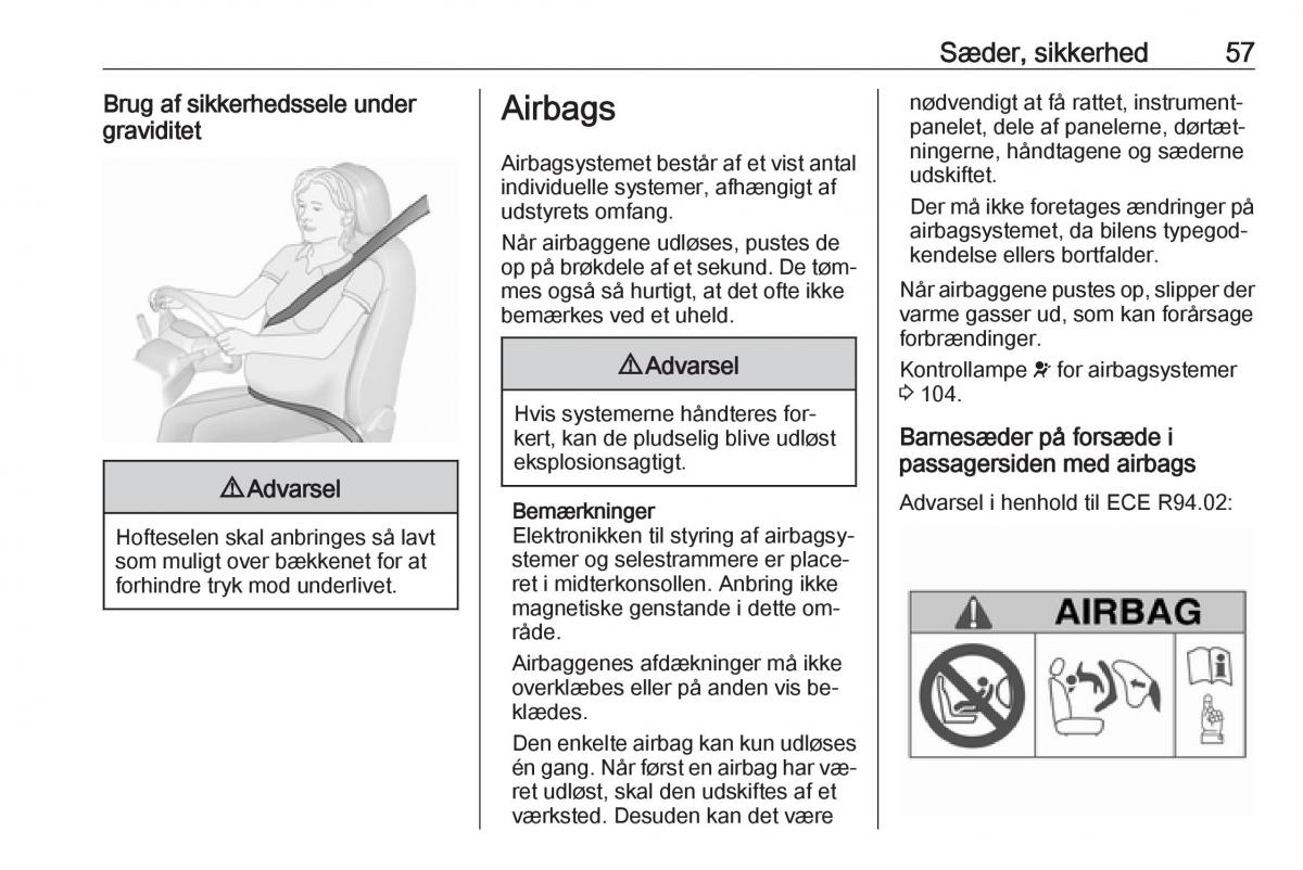 Opel Insignia A Bilens instruktionsbog / page 59