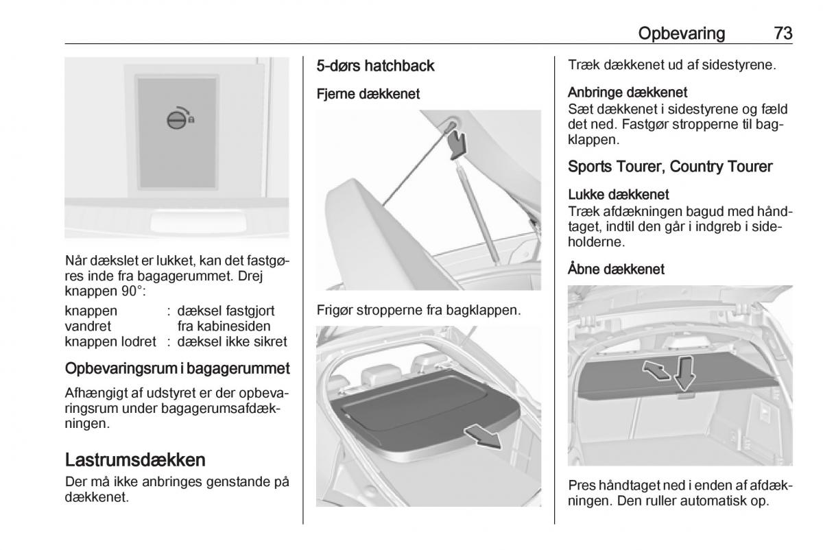 Opel Insignia A Bilens instruktionsbog / page 75