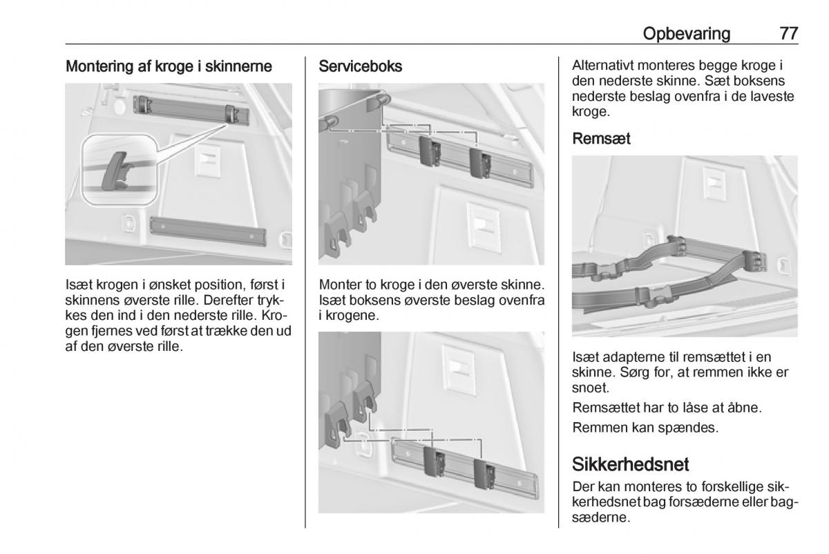 Opel Insignia A Bilens instruktionsbog / page 79