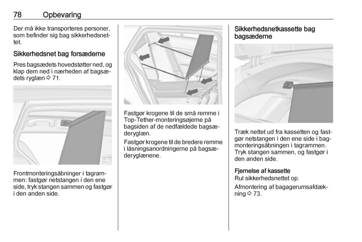 Opel Insignia A Bilens instruktionsbog / page 80