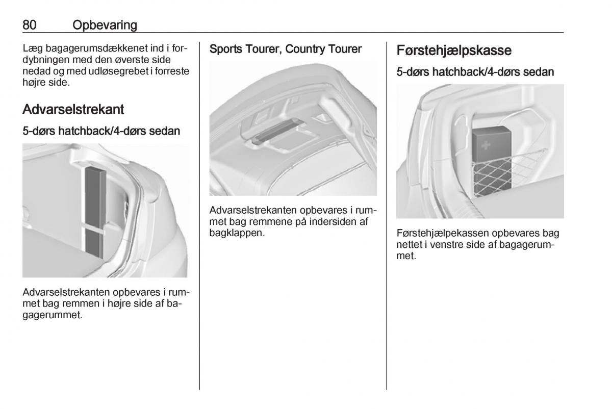 Opel Insignia A Bilens instruktionsbog / page 82