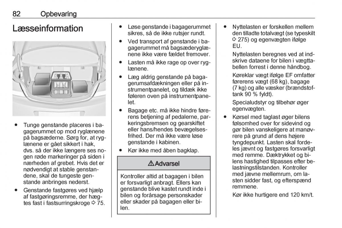 Opel Insignia A Bilens instruktionsbog / page 84