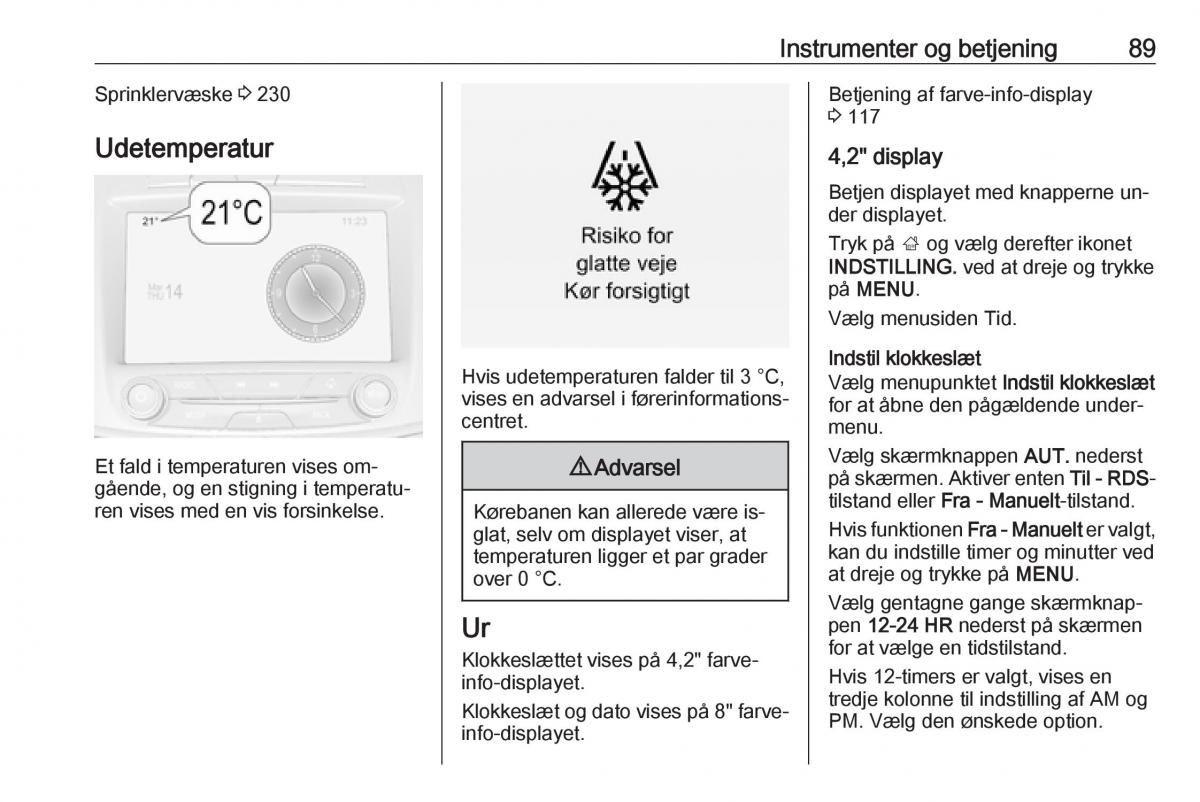 Opel Insignia A Bilens instruktionsbog / page 91