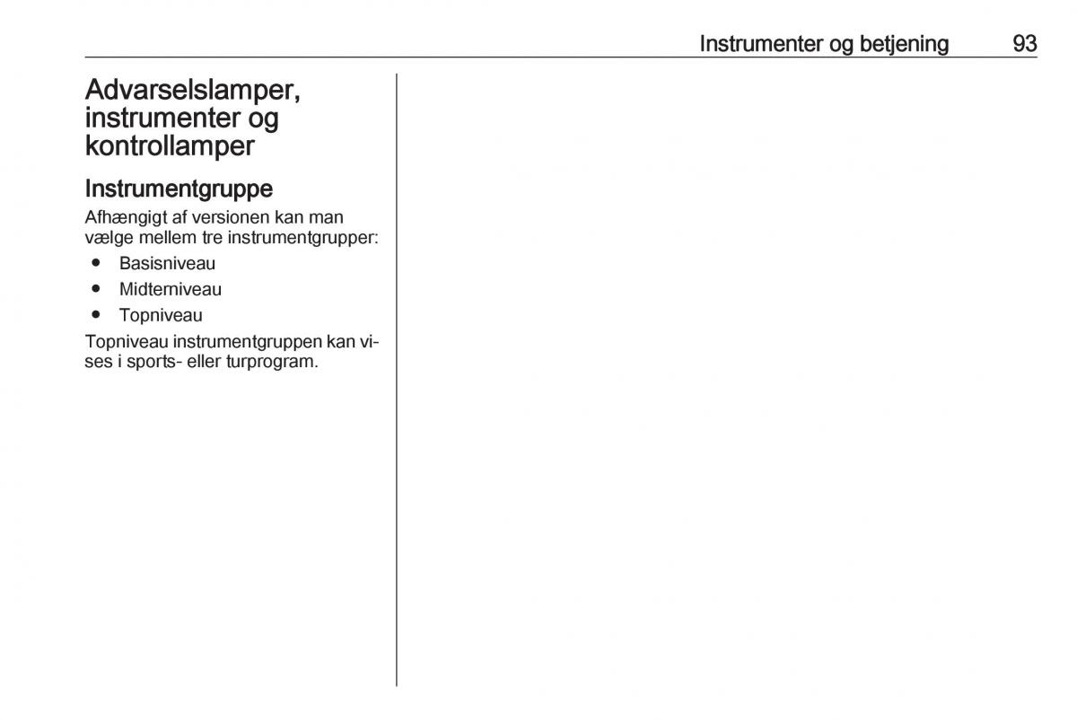 Opel Insignia A Bilens instruktionsbog / page 95