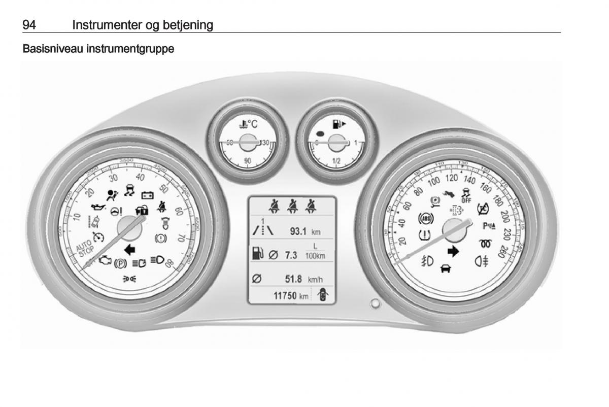 Opel Insignia A Bilens instruktionsbog / page 96