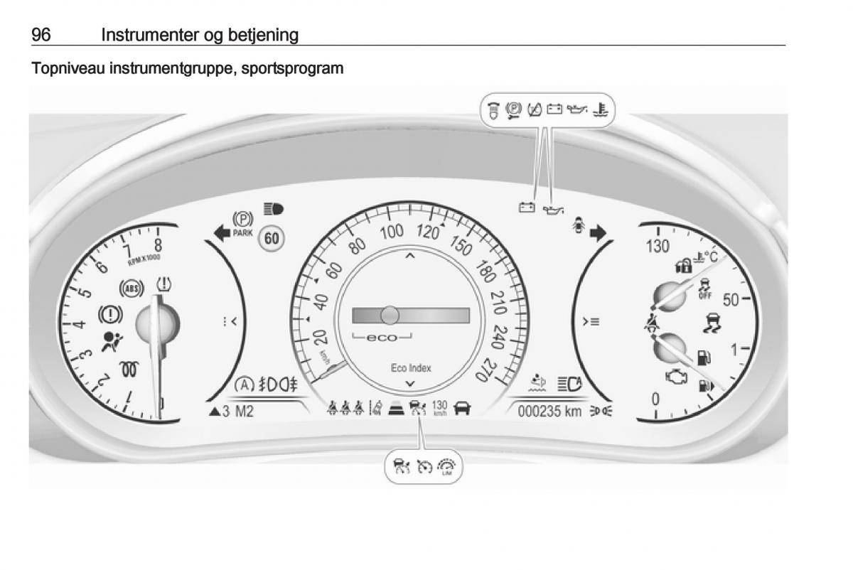 Opel Insignia A Bilens instruktionsbog / page 98