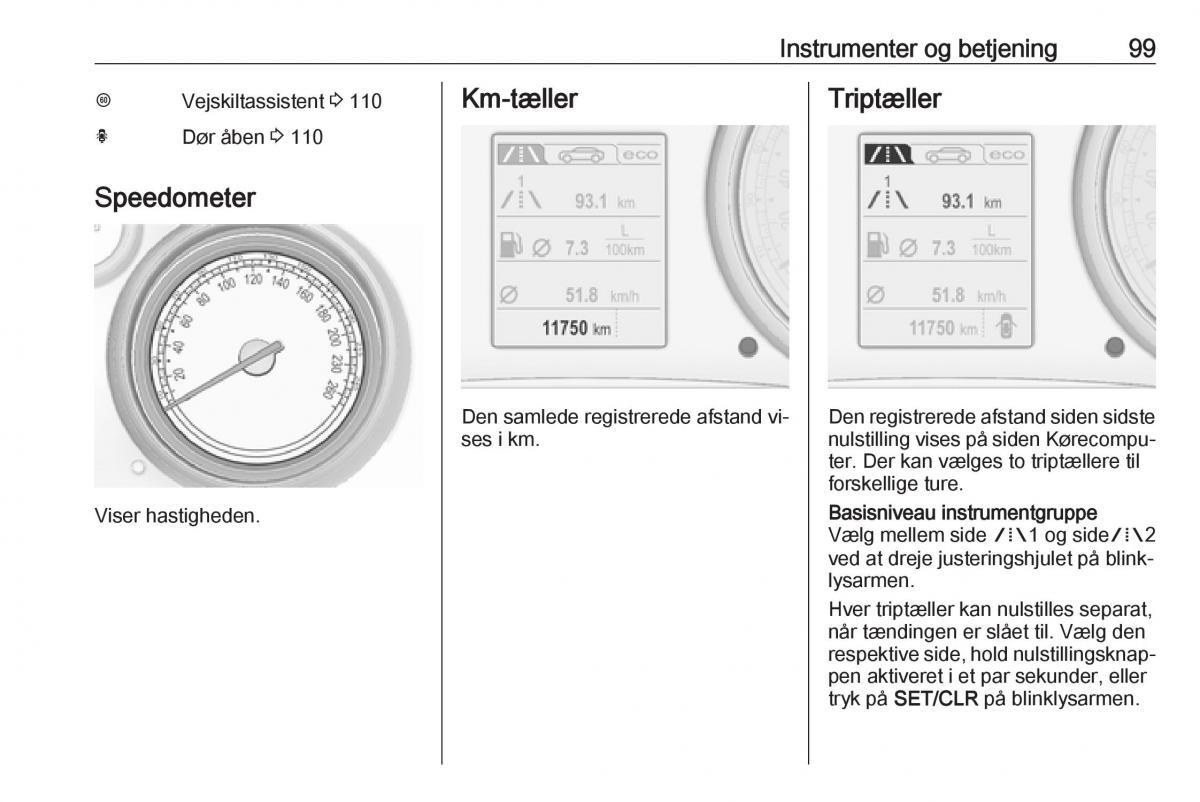 Opel Insignia A Bilens instruktionsbog / page 101