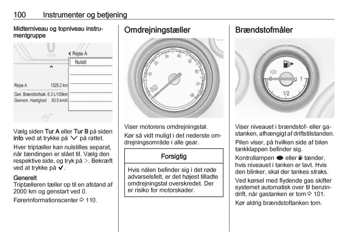 Opel Insignia A Bilens instruktionsbog / page 102