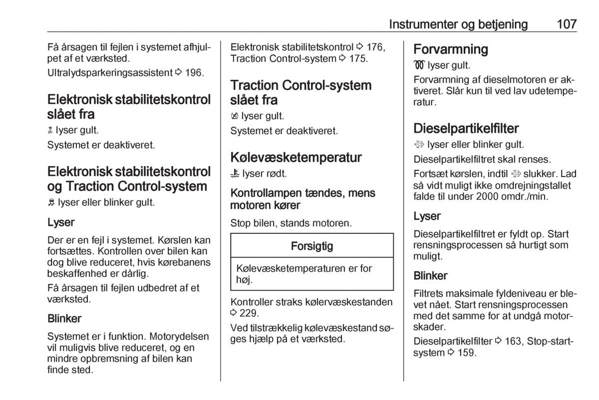 Opel Insignia A Bilens instruktionsbog / page 109