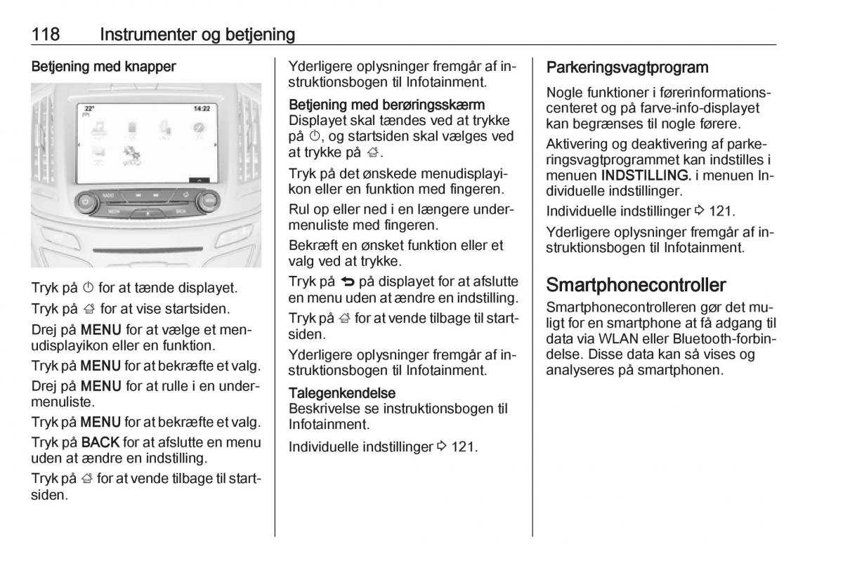 Opel Insignia A Bilens instruktionsbog / page 120