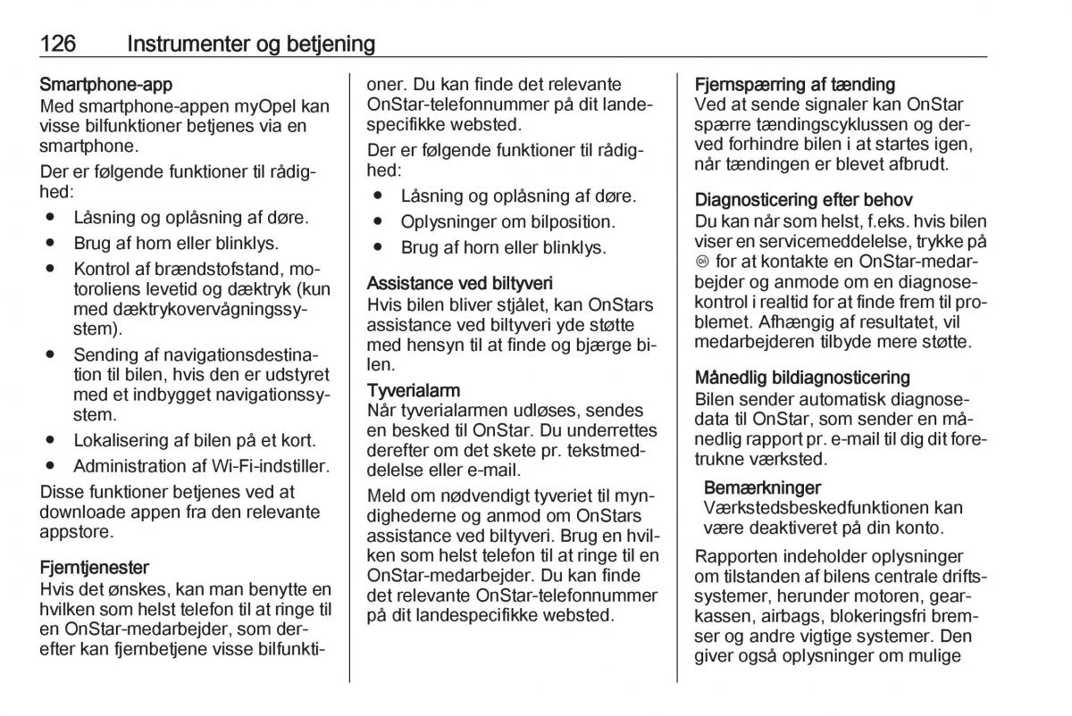 Opel Insignia A Bilens instruktionsbog / page 128