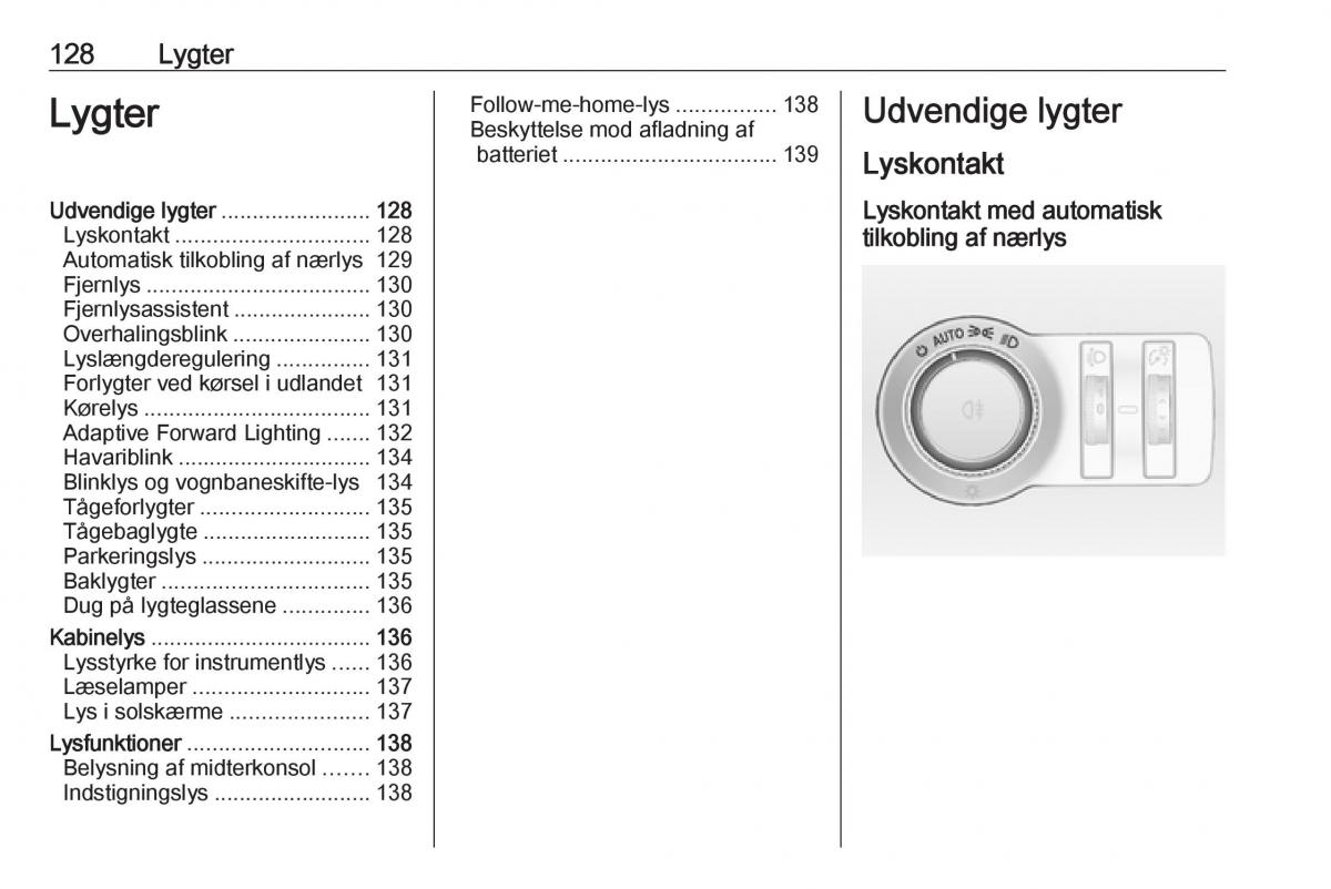 Opel Insignia A Bilens instruktionsbog / page 130