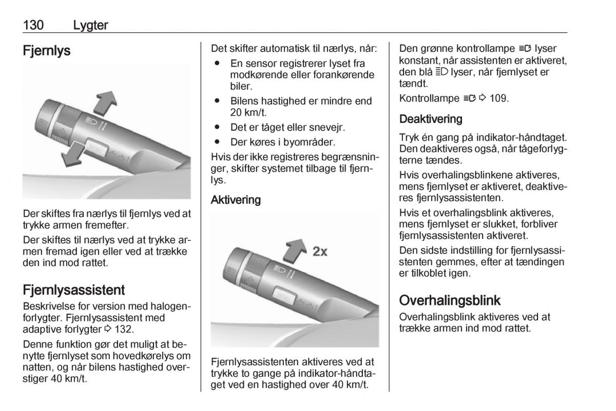 Opel Insignia A Bilens instruktionsbog / page 132