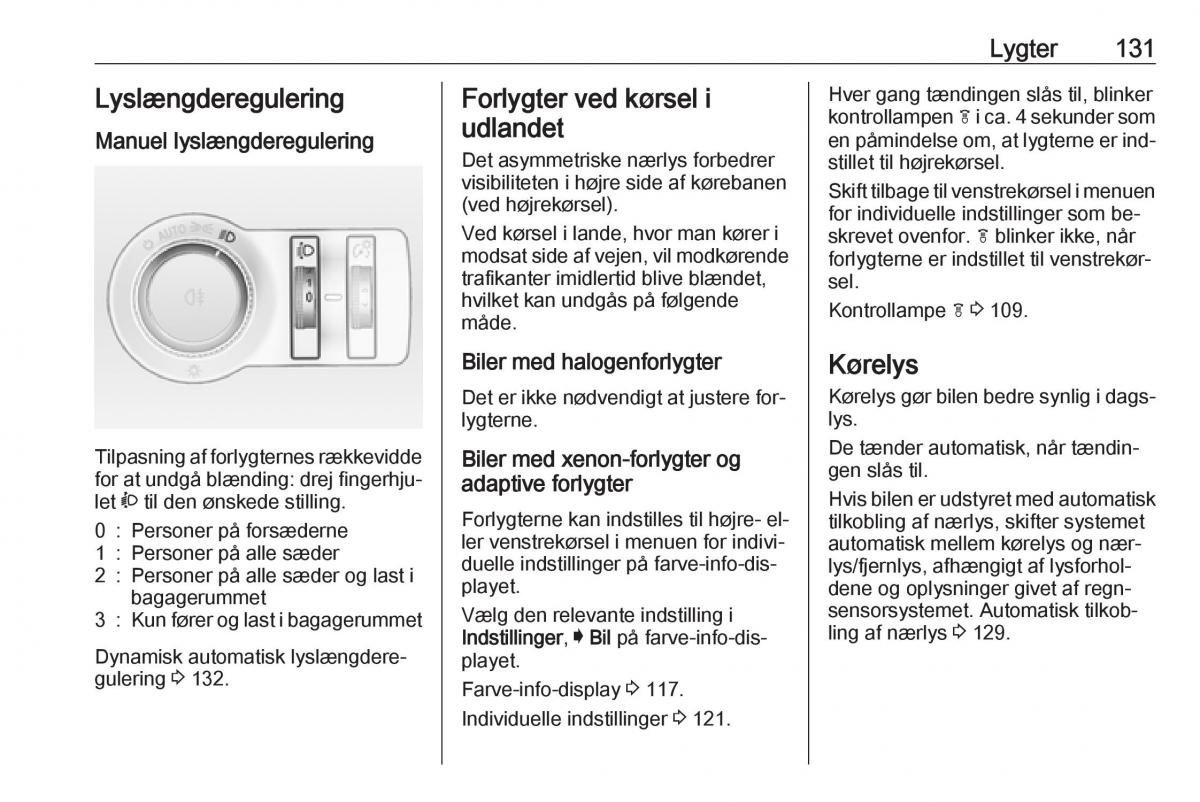 Opel Insignia A Bilens instruktionsbog / page 133