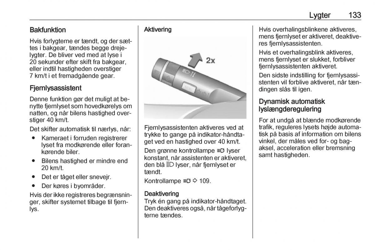 Opel Insignia A Bilens instruktionsbog / page 135