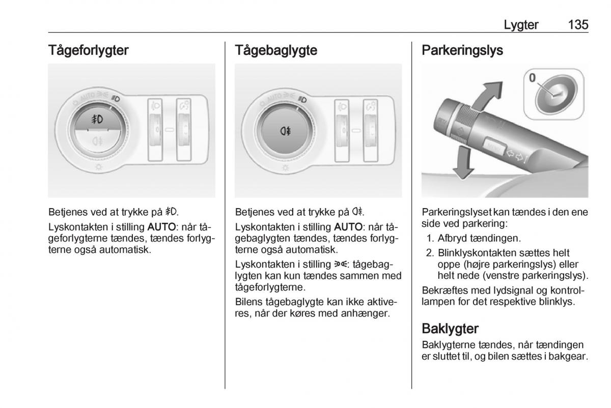 Opel Insignia A Bilens instruktionsbog / page 137