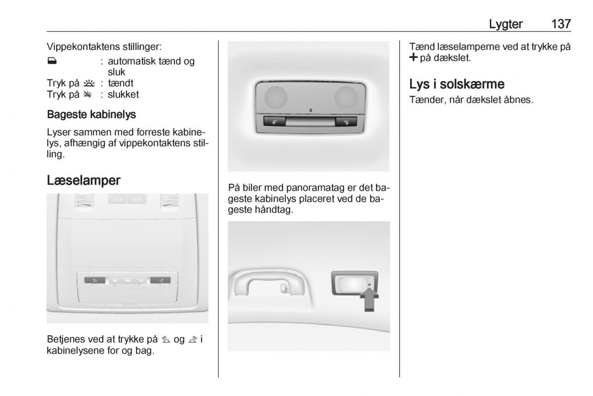 Opel Insignia A Bilens instruktionsbog / page 139