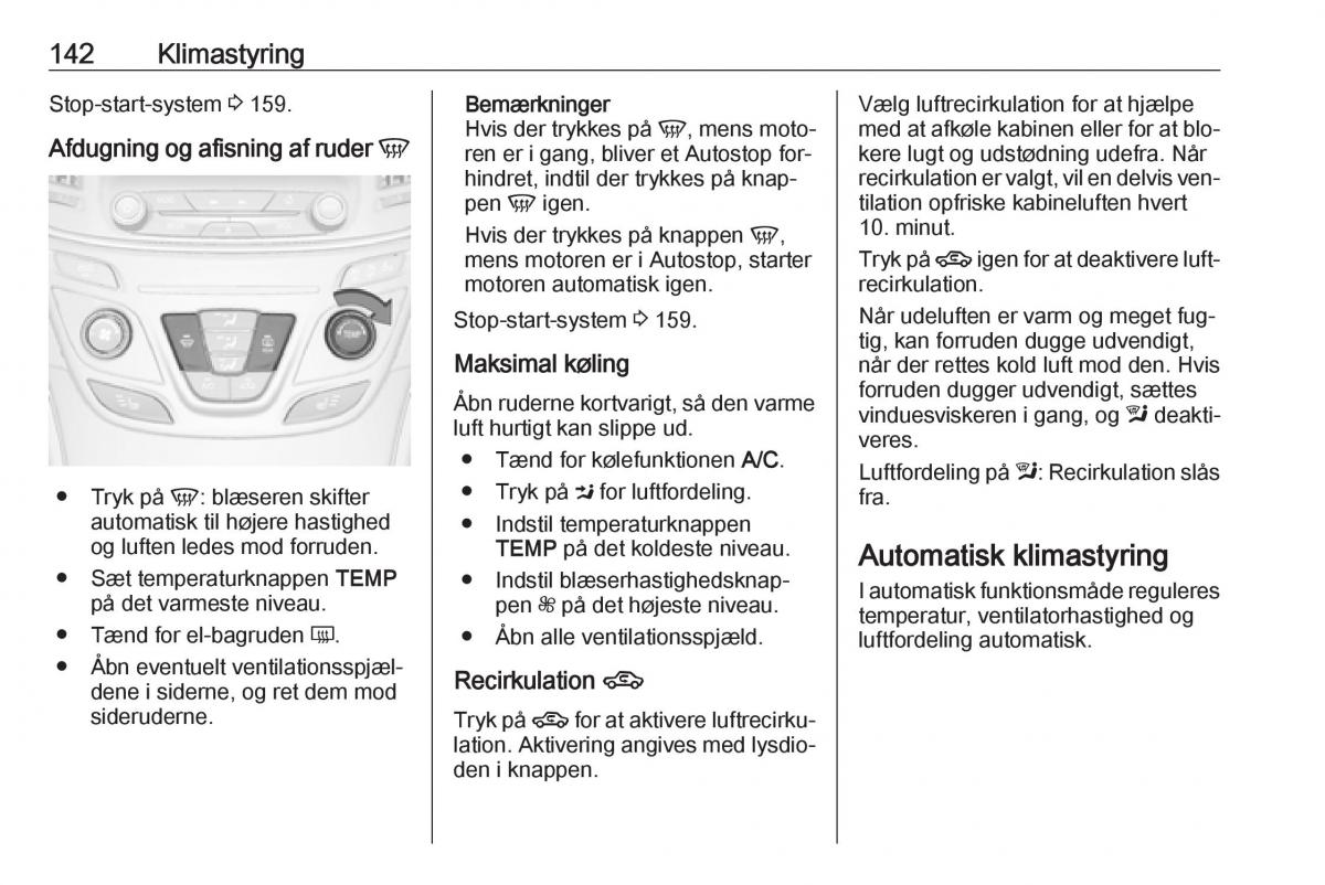 Opel Insignia A Bilens instruktionsbog / page 144