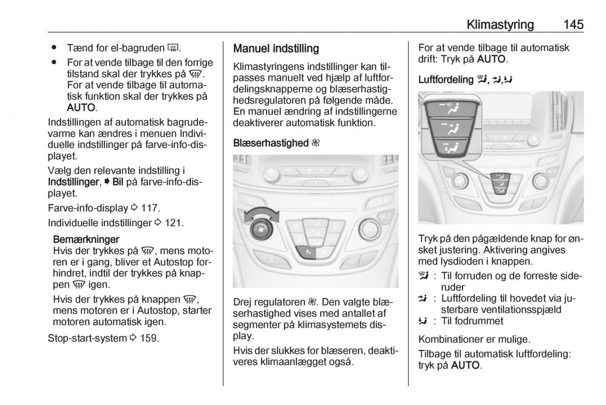 Opel Insignia A Bilens instruktionsbog / page 147