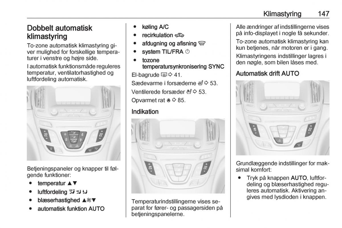 Opel Insignia A Bilens instruktionsbog / page 149